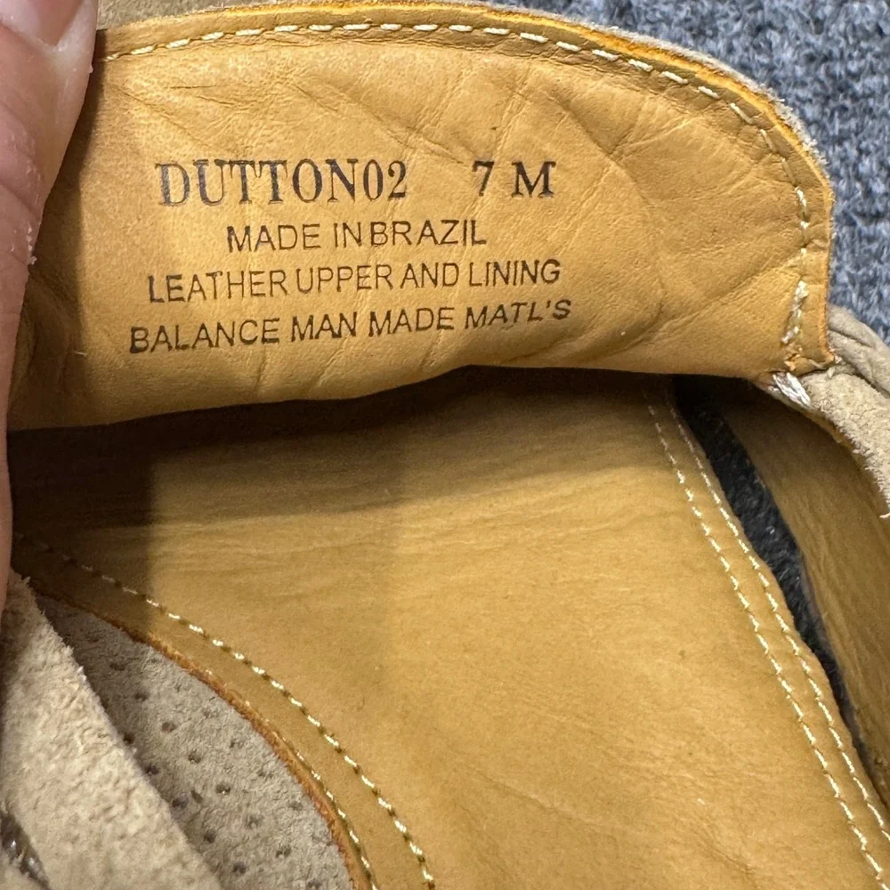 Donald Pliner Dutton02 Loafers Men 7 Tan Suede Driving Shoes Preppy Quiet Luxury